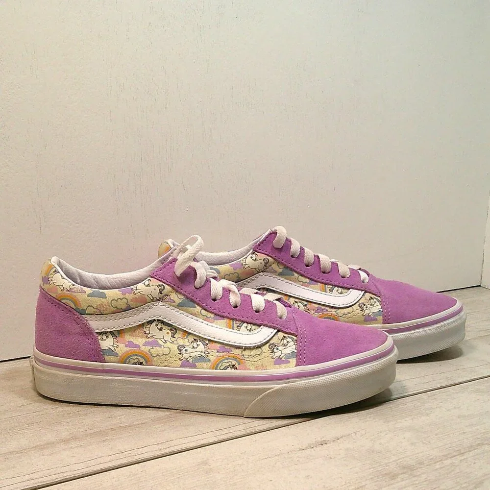 VANS Kids Old Skool Shoes mythical Glow Sheer Lilac Size 3